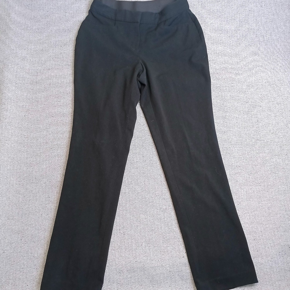 Rafaella Curvy Fit Dress Pants Womens 6 Black Excellent Straight Leg Workwear